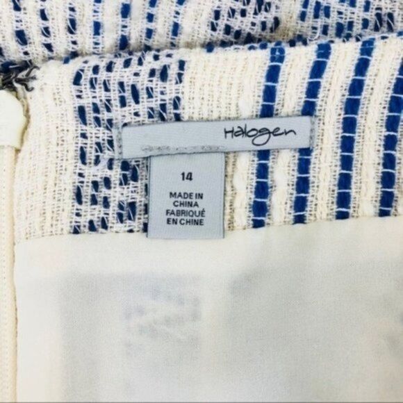 HALOGEN Fringe Faux Wrap Pencil Skirt  - Picture 4 of 7